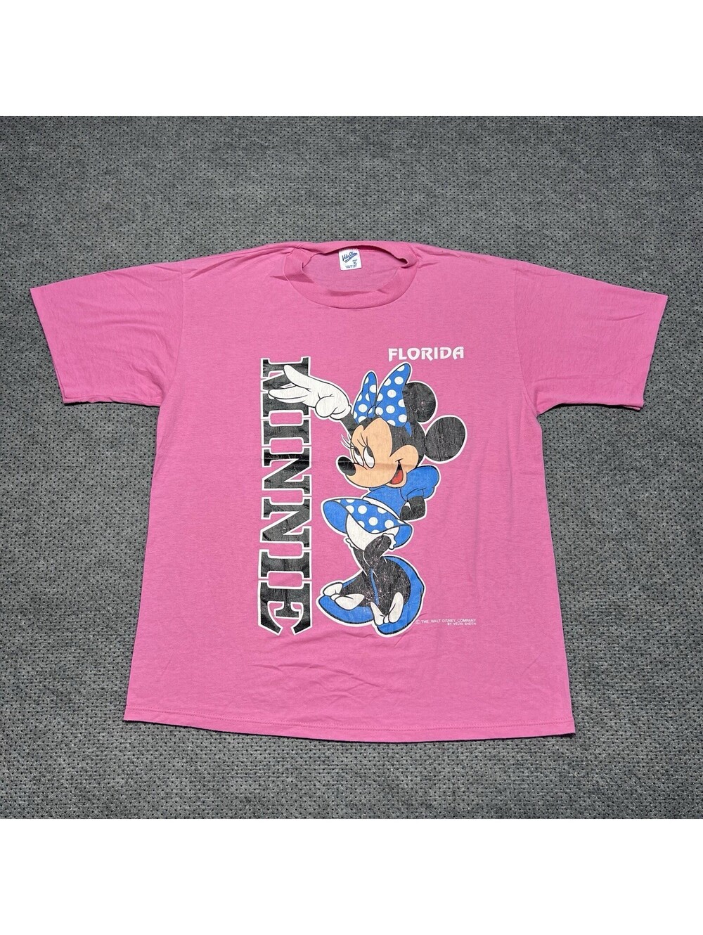VINTAGE 1980S MINNIE MOUSE FLORIDA DISNEY SHIRT XL MENS RARE PINK